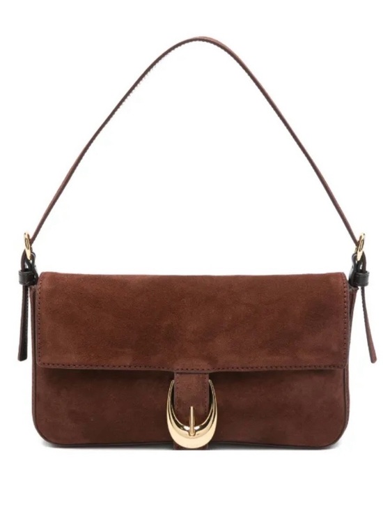 STAUD Handbags - NWT Staud Harlow Suede Shoulder Bag Truffle Suede